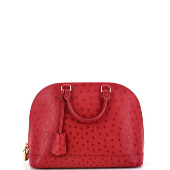 Louis Vuitton Alma Handbag Ostrich PM