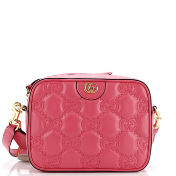 Gucci Zip Camera Bag GG Matelasse Leather Small
