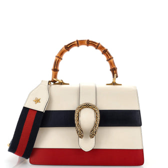 Gucci Dionysus Bamboo Top Handle Bag Colorblock Leather Medium