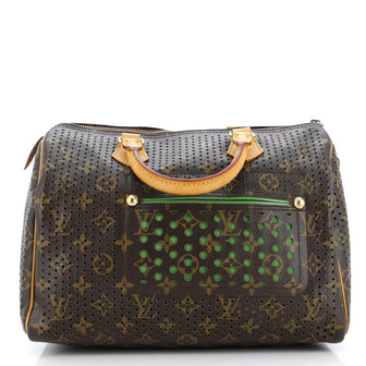 Louis Vuitton Speedy Handbag Perforated Monogram Canvas 30