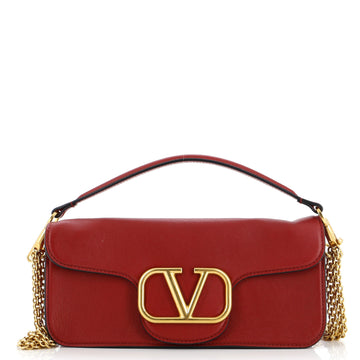 Valentino Garavani VLogo Loco Flap Shoulder Bag Leather Medium