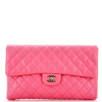 Chanel Classic Flap Clutch Quilted Caviar