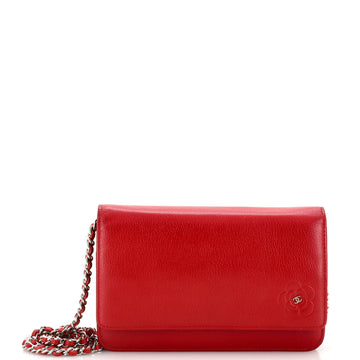 Chanel Camellia Wallet on Chain Leather