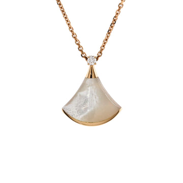 Bvlgari Divas' Dream Pendant Necklace 18K Rose Gold with Mother of Pearl and Diamond Small