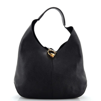 Salvatore Ferragamo Gancini Margot Hobo Leather