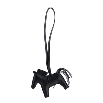 Hermes So Black GriGri Rodeo Bag Charm Leather PM