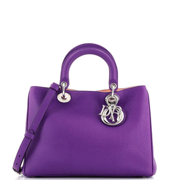 Christian Dior Diorissimo Tote Pebbled Leather Medium