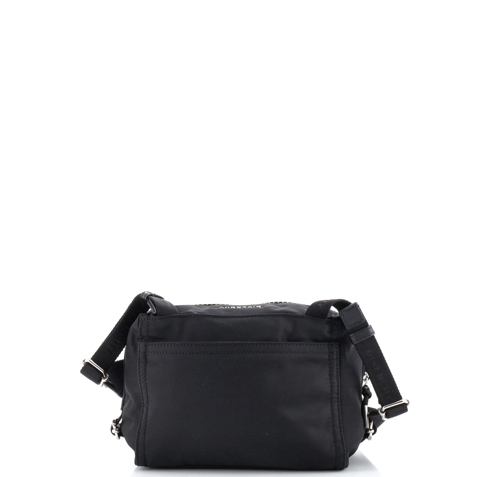 Givenchy Logo Strap Pandora Crossbody Bag Nylon Mini Black 2833412