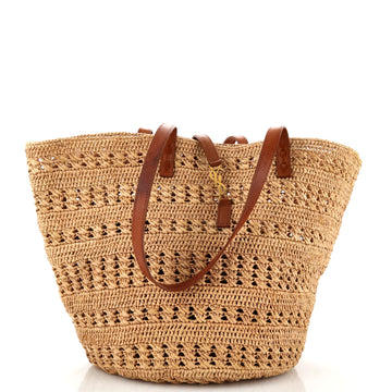 Saint Laurent Panier Monogram Basket Shopper Raffia Medium