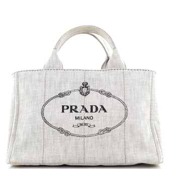 Prada Canapa Convertible Tote Denim Medium