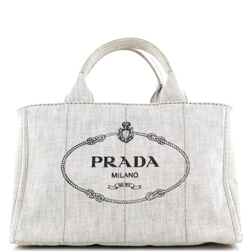 Prada Canapa Convertible Tote Denim Medium