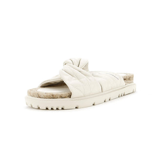Christian Dior Women's Dtwist Slide Espadrilles Cannage Quilt Leather