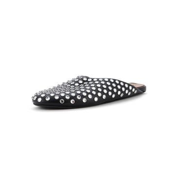 Alaia Women's Flat Mules Leather with Crystals