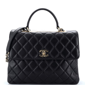 Chanel Trendy CC Top Handle Bag Quilted Lambskin Large
