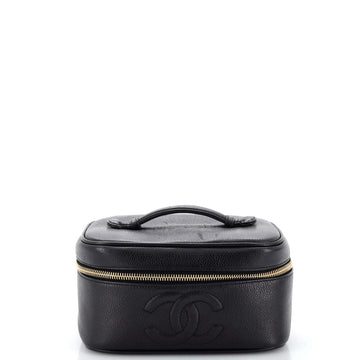 Chanel Vintage Timeless Cosmetic Case Caviar Medium