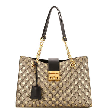 Gucci Padlock Chain Tote Printed GG Coated Canvas Medium