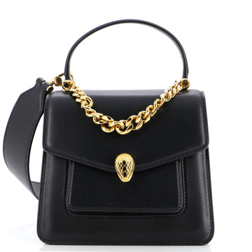 Bvlgari Serpenti Forever Top Handle Maxi Chain Crossbody Bag Leather Small