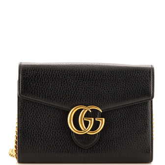Gucci GG Marmont Chain Wallet Leather Mini