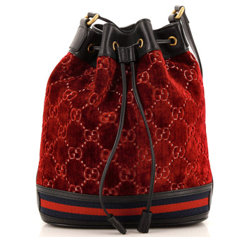 Gucci Bucket Bag GG Velvet Medium