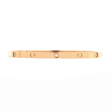 Cartier Love 6 Diamond Bracelet 18K Rose Gold and Diamonds Small