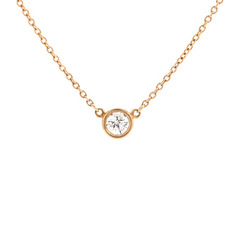 Tiffany & Co. Elsa Peretti Diamonds By The Yard Pendant Necklace 18K Rose Gold and Diamond 0.18CT