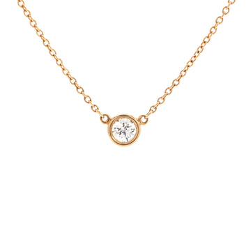 Tiffany & Co. Elsa Peretti Diamonds By The Yard Pendant Necklace 18K Rose Gold and Diamond 0.18CT