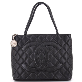 Chanel Medallion Tote Quilted Caviar