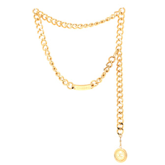 Chanel Vintage Medallion Logo Chain Belt Metal