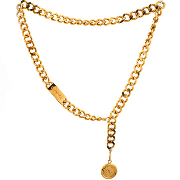 Chanel Vintage Medallion Logo Chain Belt Metal