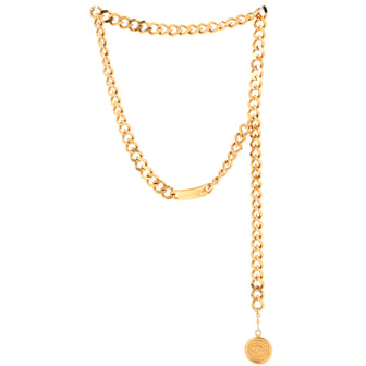 Chanel Vintage Medallion Logo Chain Belt Metal