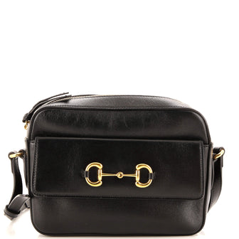 Gucci Horsebit 1955 Flap Pocket Camera Bag Leather Small