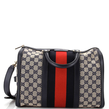 Gucci Vintage Web Boston Bag GG Canvas Medium