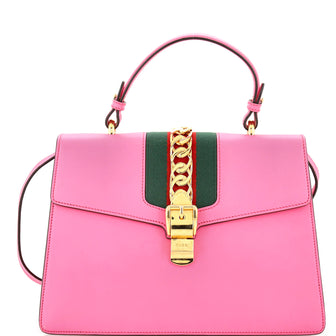 Gucci Sylvie Top Handle Bag Leather Medium