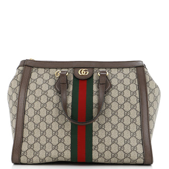 Gucci Ophidia Top Handle Tote GG Coated Canvas Medium