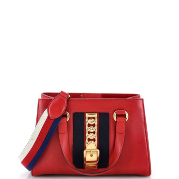 Gucci Sylvie Top Handle Tote Leather Medium