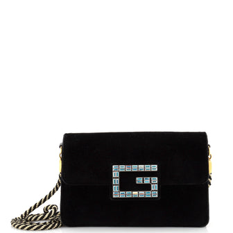 Gucci G Broadway Shoulder Bag Velvet with Crystals Small