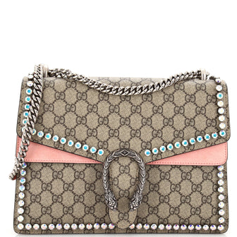 Gucci Dionysus Bag Crystal Embellished GG Coated Canvas Medium