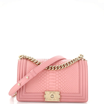 Chanel Boy Flap Bag Python Old Medium