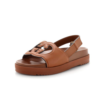 Gucci Women's Interlocking G Cut-Out Slingback Sandals Leather