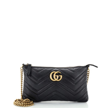 Gucci GG Marmont Chain Shoulder Bag Matelasse Leather Mini