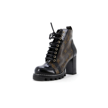 Louis Vuitton Women's Star Trail Ankle Boots Monogram Canvas with Patent