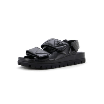 Prada Women's Sporty Slingback Sandals Quilted Leather