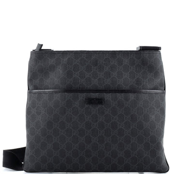 Gucci Flat Messenger Bag GG Coated Canvas Large