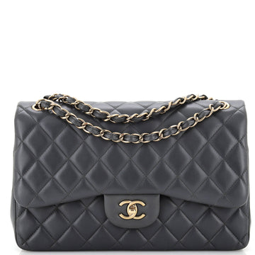 Chanel Classic Double Flap Bag Quilted Lambskin Jumbo