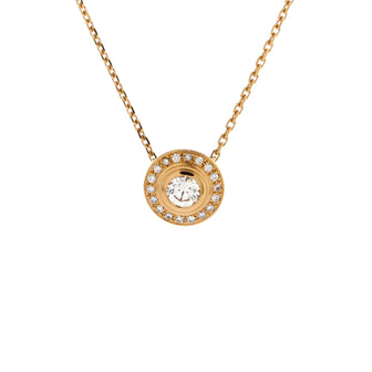 Cartier Cartier D'Amour Pendant Necklace 18K Rose Gold with Pave Diamonds 0.18-0.29CT