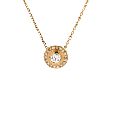 Cartier Cartier D'Amour Pendant Necklace 18K Rose Gold with Pave Diamonds 0.18-0.29CT