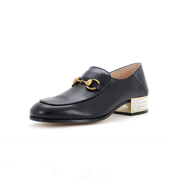 Gucci Women's Horsebit Loafers Leather with Crystals