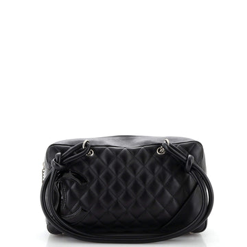 Chanel Cambon Bowler Bag Quilted Leather Medium