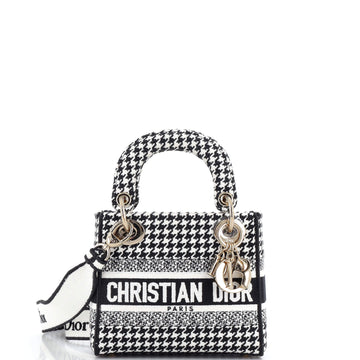 Christian Dior Lady D-Lite Bag Embroidered Canvas Mini