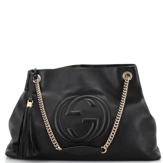 Gucci Soho Chain Strap Shoulder Bag Leather Large